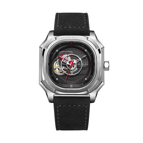 duriueu/杜里手表 进口机芯自动机械表商务时尚潮流男士腕表 黑皮带