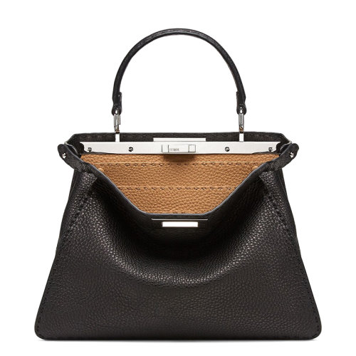 【包税】fendi/芬迪 2021秋冬新款 peekaboo iseeu系列 女士中号黑色