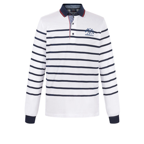 paul&shark/鲨鱼男士春夏季时尚休闲立领polo白色男士短polop18p1607