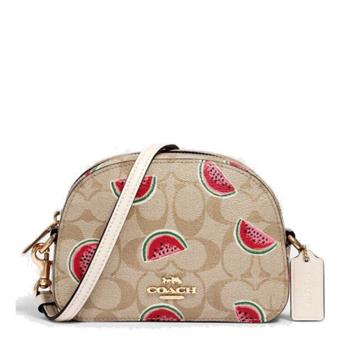 coach/蔻驰 女士pvc/配皮西瓜印花图案单肩包斜挎包