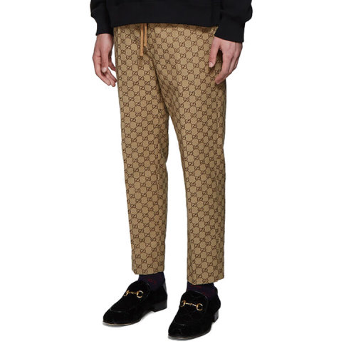 gucci/古驰 21年秋冬 男士服装 男性 壤土棕色 男士休闲裤 569769 zku