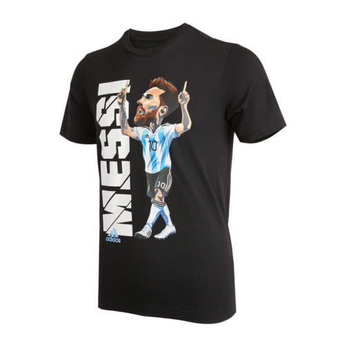 adidas/阿迪达斯21年春夏男款梅西印花t恤ha2917