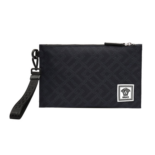 versace/范思哲 黑色尼龙男士手拿包 cb