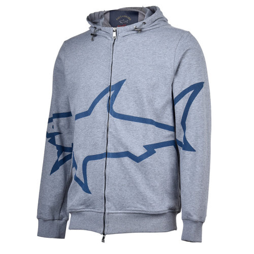 paul&shark/鲨鱼保罗鲨鱼男士春夏季时尚休闲上衣灰色男卫衣p19p1939