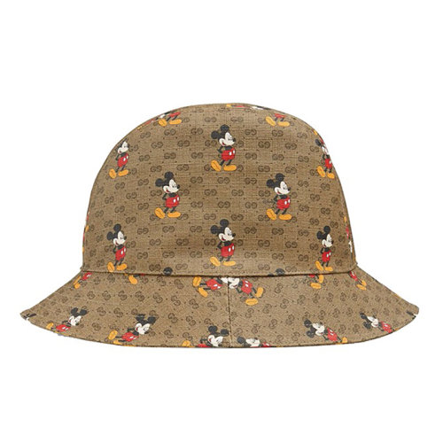 gucci/古驰 xdisney 棕色米奇渔夫帽 倪妮同款帽子 ai