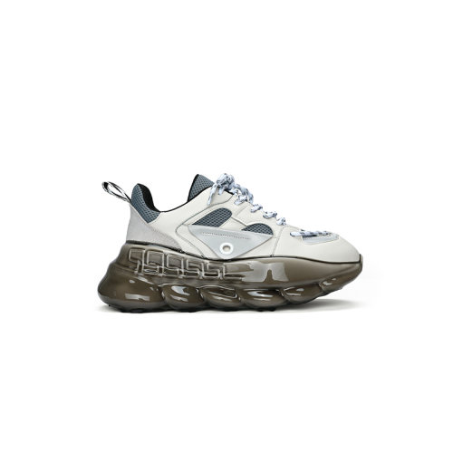 aquascutum/雅格狮丹男士米白色厚底老爹鞋