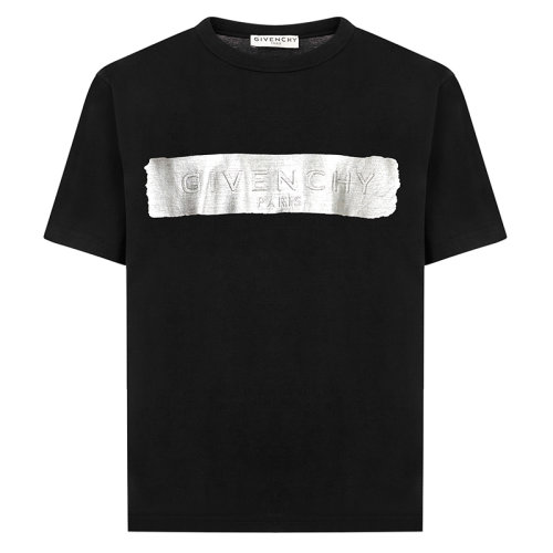 givenchy/纪梵希 21春夏 男士 短袖t恤 银色品牌字母logo 立体胶印