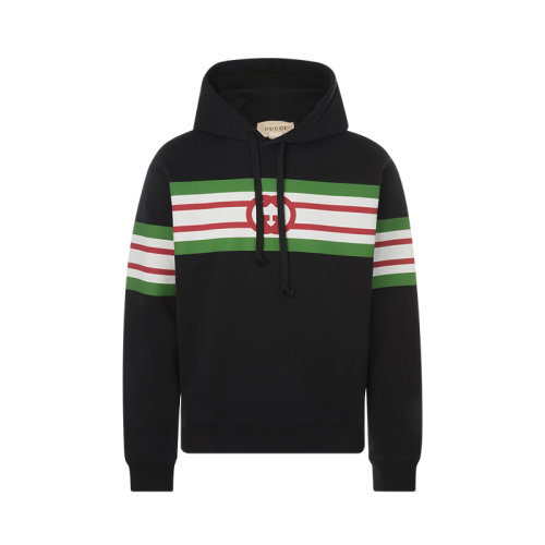 【21春夏新品国内现货】gucci/古驰 棉质连帽款男卫衣