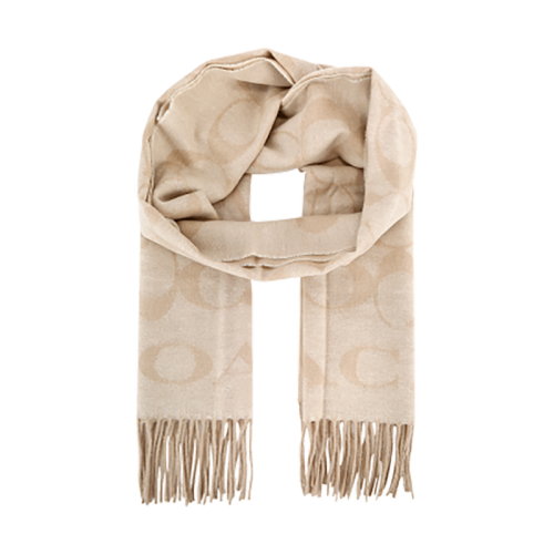 coach/蔻驰女士时尚百搭羊毛真丝围巾围脖披肩 x