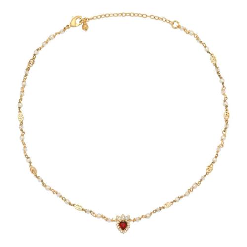 【包邮包税】 gucci古驰 21年秋冬女士 水晶爱心项链 661381 i4762