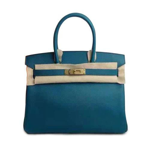 【现货 s级99新】hermes/爱马仕birkin30 博斯普鲁斯绿 金扣epsom牛皮