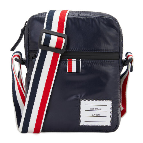 thom browne/thom browne 汤姆·布朗 男士经典条纹标识单肩包尼龙斜