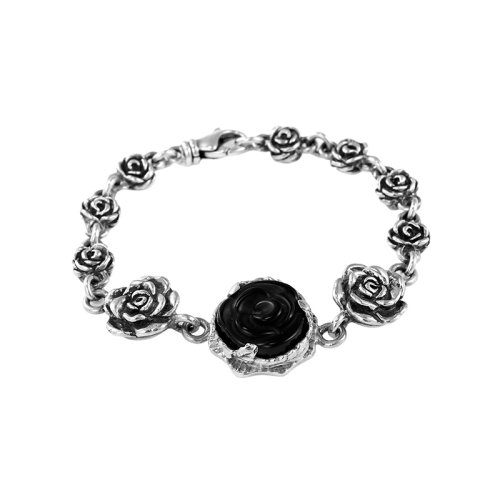 kingbaby/kingbaby黑煤玉雕刻玫瑰手链q42-5175