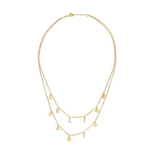 【包邮包税】 celine赛琳思琳 21年秋冬 女士 项链 celine paris 金色