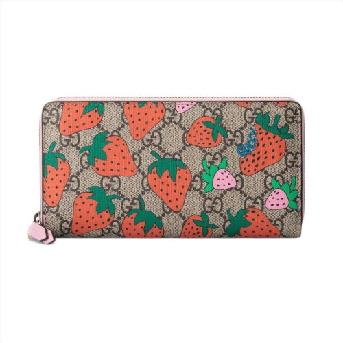 gucci/古驰 皮质草莓钱包