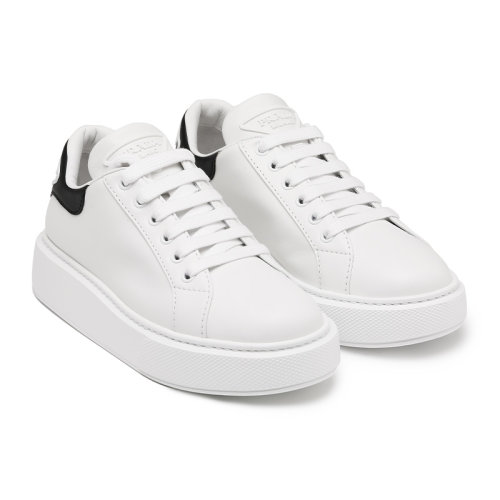 prada/普拉达21新品三角徽标牛皮革女士休闲运动鞋1e452m3g4