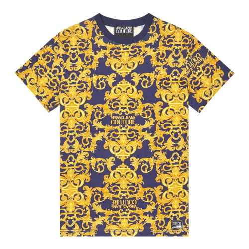【包税】versace jeans/范思哲牛仔 男装男士黑色棉质巴洛克花纹时尚