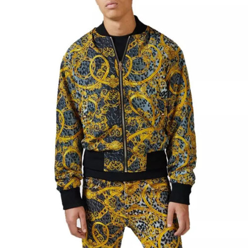 【包税】versace jeans/范思哲牛仔 男装男士黑色双面穿聚酯纤维