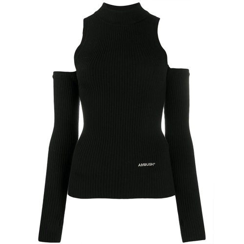 【包税】 ambush/ambush 女士 黑色 高翻领 长袖 女士针织衫/毛衣