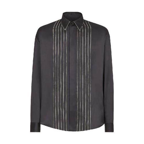 【包邮包税】 fendi芬迪 21年春夏 男士 长袖衬衫 chemise en satin