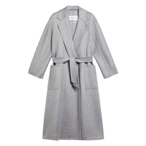 【包税】maxmara/麦丝玛拉 经典款 labbro系列 女士浅灰色羊绒大衣
