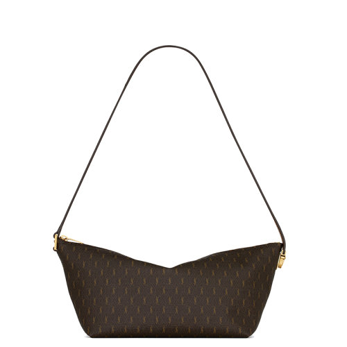 【包税】saint laurent paris/圣罗兰 ysl 21新款 男士栗色老花帆布