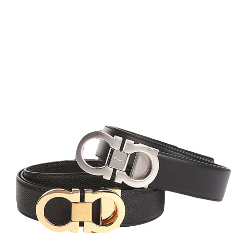 salvatore ferragamo/菲拉格慕 男士 黑色双头礼盒装腰带皮带 男士