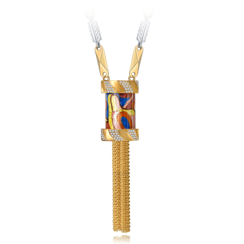 koncise/孔氏 浪漫之恋系列 芳华 掐丝珐琅 项链 非遗手工 匠心国潮