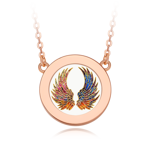 【koncise孔氏 项链】koncise/孔氏 天使之翼系列 白色 掐丝珐琅 锁骨