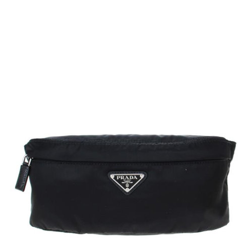 【包邮包税】prada/普拉达 男士黑色尼龙腰包男包 2vl034-2dmg-f0002