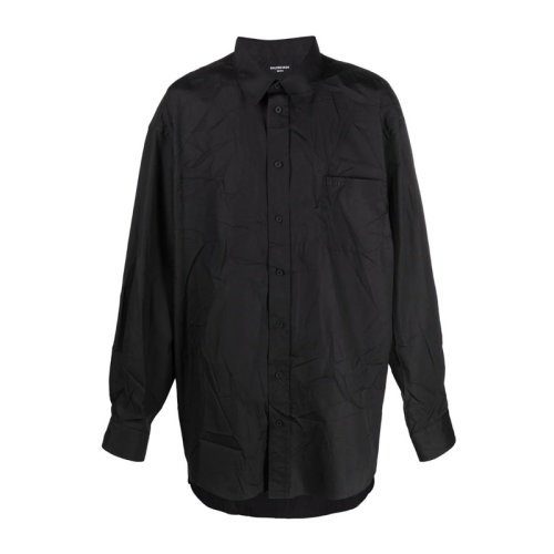 男士长袖衬衫】【预计2周左右发货】balenciaga/巴黎世家 男士黑色棉