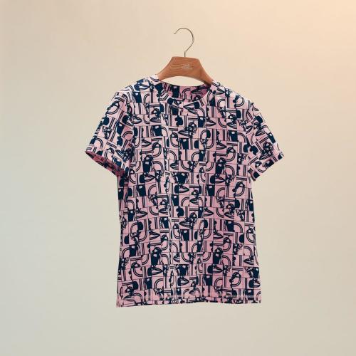 【包邮包税】 hermes爱马仕 21年秋冬 女士 短袖t恤 t-shirt droit