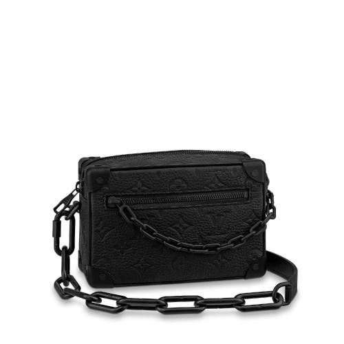 包税】 lv路易威登 21年秋冬 男士 单肩包 mini soft trunk 链条包 m5