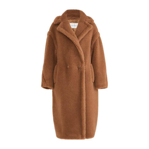 女士大衣】【包税】maxmara/麦丝玛拉 女士棕色骆驼毛混纺真丝经典