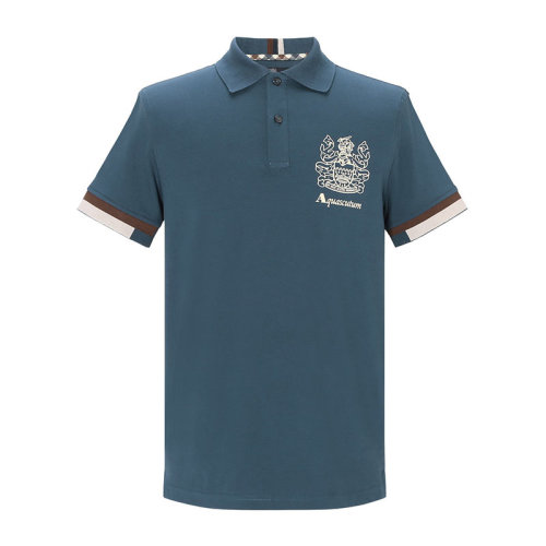 aquascutum/雅格狮丹 男士短polo衫 图型印花 qmp023 94%棉 6%氨纶