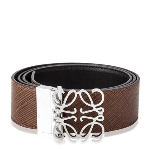 【包税】loewe/罗意威 女士 黑棕拼色金属logo板扣时尚腰带 女士腰带