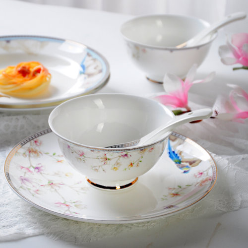 【visione康宁 餐具】visione/康宁 revere鸟语花香餐具12件套【正品