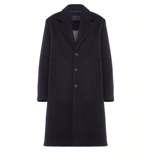 【包税】prada/普拉达 21年秋冬新款 男士蓝色羊毛大衣sgb840_1zds_f