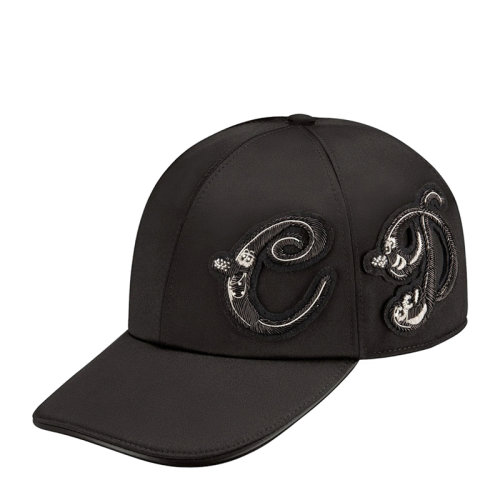 【包税】dior/迪奥 男士 黑色棉质棒球帽休闲帽子 男士帽子 023c909g