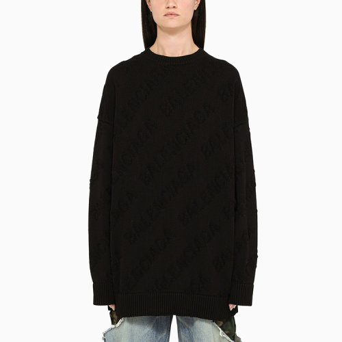 balenciaga/巴黎世家 21年秋冬 百搭 女性 黑色 女士针织衫/毛衣