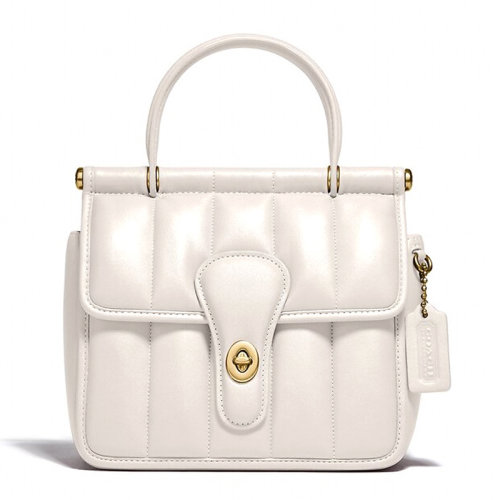 【coach蔻驰 手提包】coach/蔻驰(专柜) 女士皮革单肩包白色手提包 c