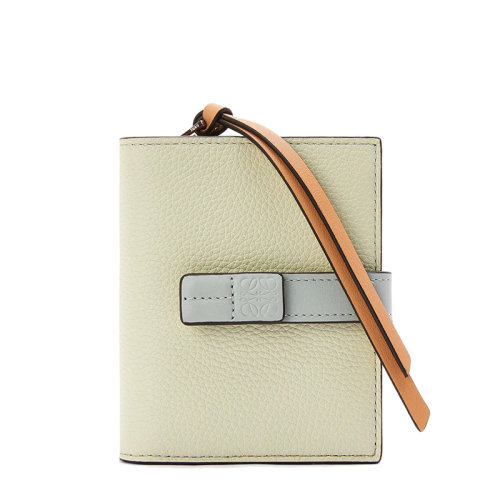 包税loewe罗意威22春夏新款女士大理石绿灰白色柔软粒面牛皮革紧凑型