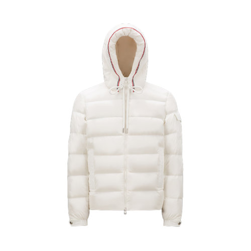 【Moncler盟可睐 男士羽绒服】【包税】Moncler/盟可睐23新款 男白色聚酰胺三色镶边帽拉链羽绒服 ...