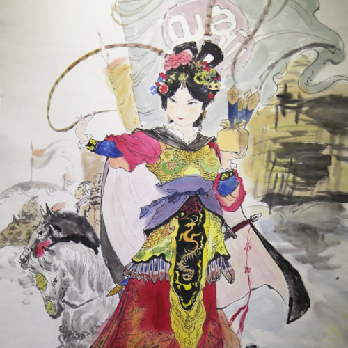 闫秀媛 《穆桂英》工笔 人物