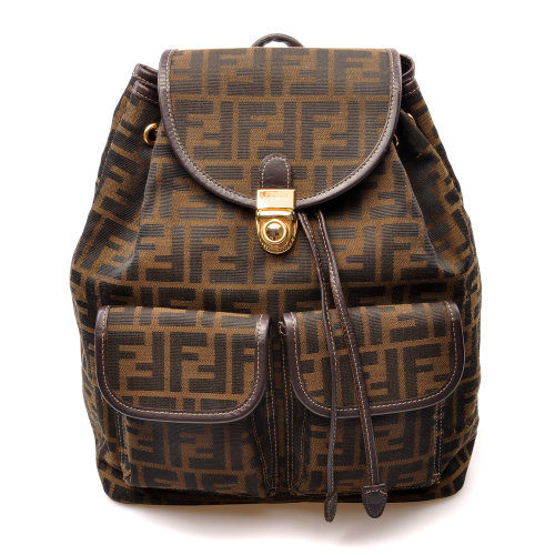 fendi(芬迪)棕色双肩背包