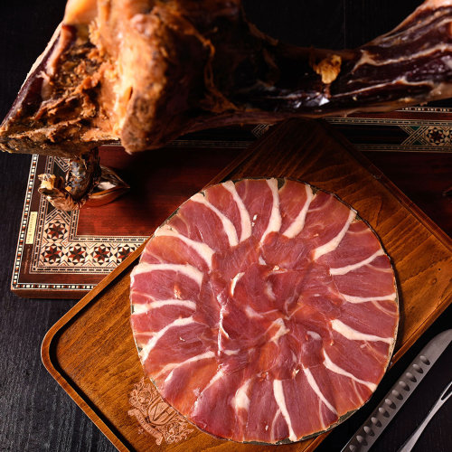 库live jamon iberico bellota伊比利亚白金猪西班牙火腿(杏仁)