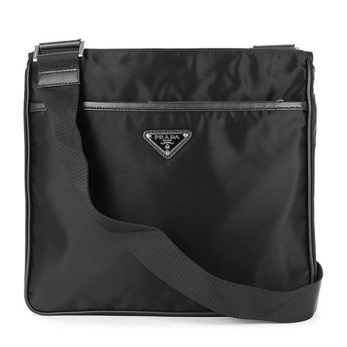 prada/普拉达 男士帆布/配皮斜挎包