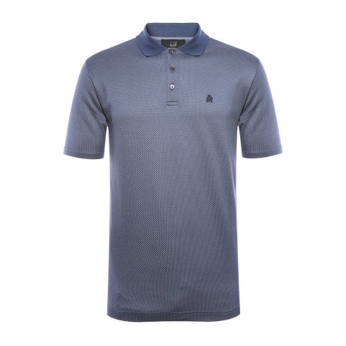【dunhill登喜路 男士短polo】dunhill/登喜路 灰蓝色100%棉polo衫