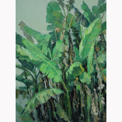 朱庆《芭蕉2》当代油画