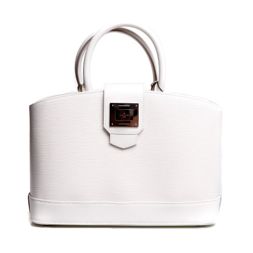 louis vuitton(路易威登)白色水木纹手提包